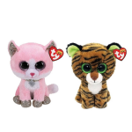 ty - Knuffel - Beanie Boo&apos;s - Fiona Pink Cat & Tiggy Tiger