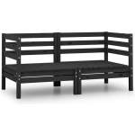 Vidaxl Tuinbank 2-zits Massief Grenenhout - Negro