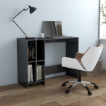 Vidaxl Bureau 102,5x35x75 Cm Spaanplaat Hoogglans - Grijs