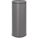 Brabantia Touch Bin Flat Top Afvalemmer 30 Liter Met Kunststof Binnenemmer - Mineral Concrete Grey - Grijs