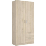 Cstore Kleerkast 2 Deuren + 2 Lades - Eiken Decor - L 100 X D 52 X H 215 Cm - Maxi