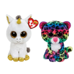 ty - Knuffel - Beanie Boo&apos;s - Pegasus Unicorn & Dot Leopard