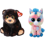 ty - Knuffel - Beanie Buddy - Kodi Bear & Blitz Unicorn