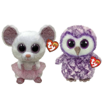 ty - Knuffel - Beanie Buddy - Nina Mouse & Moonlight Owl