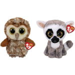 ty - Knuffel - Beanie Buddy - Percy Owl & Linus Lemur