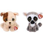 ty - Knuffel - Beanie Buddy - Houghie Dog & Linus Lemur