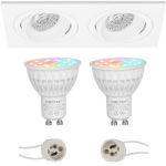 Mi-light Miboxer - Led Spot Set Gu10 - Smart Led - Wifi Led - Slimme Led - 4w - Rgb+cct - Aanpasbare Kleur - Dimbaar -