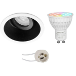 Mi-light Miboxer - Led Spot Set Gu10 - Smart Led - Wifi Led - Slimme Led - 4w - Rgb+cct - Aanpasbare Kleur - Dimbaar - - Zwart