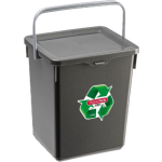 Forte Plastics Opslagbox/emmer Kunststof Met Deksel Antraciet 5 Liter 20 X 17 X 23 Cm - Opbergbox - Grijs