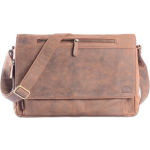 Wild Woods Leren Laptop Messenger Bag Unisex Schoudertas - 15,6 Inch Laptoptas - Buffelleer - Vintage - Bruin