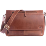 Wild Woods Leren Laptop Messenger Bag Unisex Schoudertas - 15,6 Inch Laptoptas - Oil Pull-up Leer - Cognac - Bruin