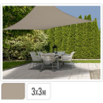 Progarden Schaduwdoek Vierkant 3x3 M Zandkleurig - Beige