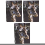 3x Stuks Giraffe Schrift 3d 21cm - Notitieboek
