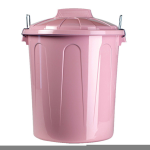 Forte Plastics Afvalemmers/vuilnisemmers Licht 21 Liter Met Deksel - Prullenbakken - Roze