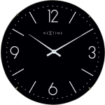 Nextime Wandklok Basic Dome - Zwart
