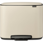 Brabantia Bo Pedaalemmer 11 + 23 Liter Met 2 Kunststof Binnenemmers - Soft - Beige