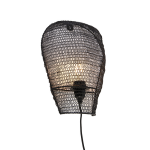 QAZQA Oosterse wandlamp 35 cm - Nidum - Zwart