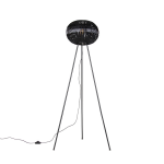 QAZQA Moderne vloerlamp tripod - Zoë - Zwart