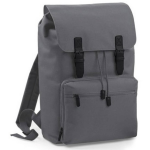 BagBase Vintage Rugzak/rugtas 49 Cm - A4-formaat - Schooltas - Laptoptas/boekentas/zwart - Grijs