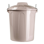 Forte Plastics 2x Stuks Afvalemmers/vuilnisemmers Taupe 21 Liter Met Deksel - Prullenbakken