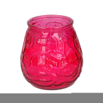 Arti Casa 1x Citronella Lowboy Tafelkaarsen 10 Cm Glas - Geurkaarsen - Rood