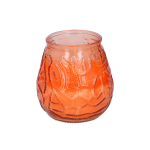 Arti Casa 1x Citronella Lowboy Tafelkaarsen 10 Cm Glas - Geurkaarsen - Oranje