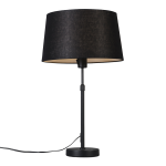 QAZQA Tafellamp met kap 35 cm verstelbaar - Parte - Zwart