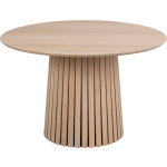 Chrissy Eetkamertafel Ø120cm Natuur. - Bruin