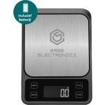 Ease Electronicz Digitale Precisie Keukenweegschaal - 1gr Tot 5 Kg - Met Tarra Functie - Elektrisch - Inclusief Batterij - Zwart