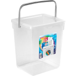 Forte Plastics Opslagbox/emmer Kunststof Met Deksel Transparant 5 Liter 20 X 17 X 23 Cm - Opbergbox