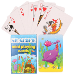 2x Pakjes Mini Zeedieren Thema Speelkaarten 6 X 4 Cm In Doosje - Kaartspel