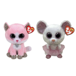 ty - Knuffel - Beanie Boo&apos;s - Fiona Pink Cat & Nina Mouse