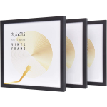 Vinyl Lp Platen Wissellijst - Frame Lijst Voor Inlijsten Lp Vinyl Elpee Platen - Hout 3 Stuks - Zwart