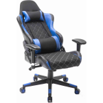Gamestoel Classic - Bureaustoel - Stof Bekleding Blauw - Zwart