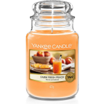 Yankee Candle Geurkaars Large Farm Fresh Peach - 17 Cm / ø 11 Cm - Oranje