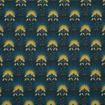 Tafelkleed Rechthoekig 240 X 140 Cm Petrol Blauw Met Print Polyester - Tafellakens