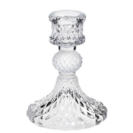 Concorde Kaarsen Kandelaar Van Decoratief Glas 8 X 10 Cm - Kaars Kandelaars