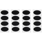 Securit 24x Krijtbord Stickers Ovaal 8 Cm - Stickers - Zwart