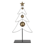 Clayre & Eef Decoratie Kerstboom 37*15*72 Cmkleurig 5y0745 - Goud