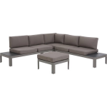 Beliani Ferentino Loungeset Aluminium 65 X 232 Cm - Gris