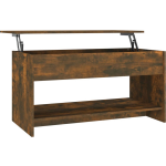 Vidaxl Salontafel 102x50x52,5 Cm Bewerkt Hout Gerookt Eikenkleurig - Marrón