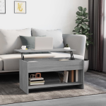 Vidaxl Salontafel 102x50x52,5 Cm Bewerkt Hout Sonoma Eikenkleur - Gris