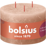 Bolsius Stompkaars Rustiek 3 Lonten Creamy Caramel - 9 Cm / ø 14 Cm - Bruin