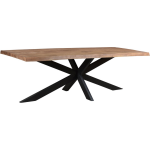 Livingfurn - Eetkamertafel Nairobi Tree Top 200cm - Mangohout - Bruin