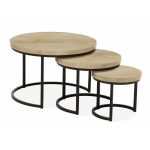 Salontafel (set 3 stuks) Hoenderloo Naturel