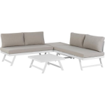 Beliani Coccorino Loungeset Aluminium 65 X 196 Cm - Grijs