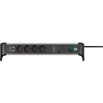 Brennenstuhl ALU-Office-Line | 4 voudig | USB 3.1A | *DE* | 60kA/o.Filter | - 1,8m | H05VV-F3G1,5