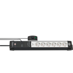 Brennenstuhl Premium-Line Comfort Switch Plus | stekkerdoos | 6-voudig | zwart/lichtgrijs | 3m | H05VV-F 3G1,5