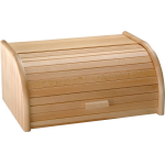 Houten Brood Bewaarbak/bewaardoos Met Rolluik Deksel 20 X 30 X 15 Cm - Broodtrommels - Bruin