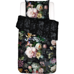 Essenza Fleur Festive Blooming black dekbedovertrek - Zwart